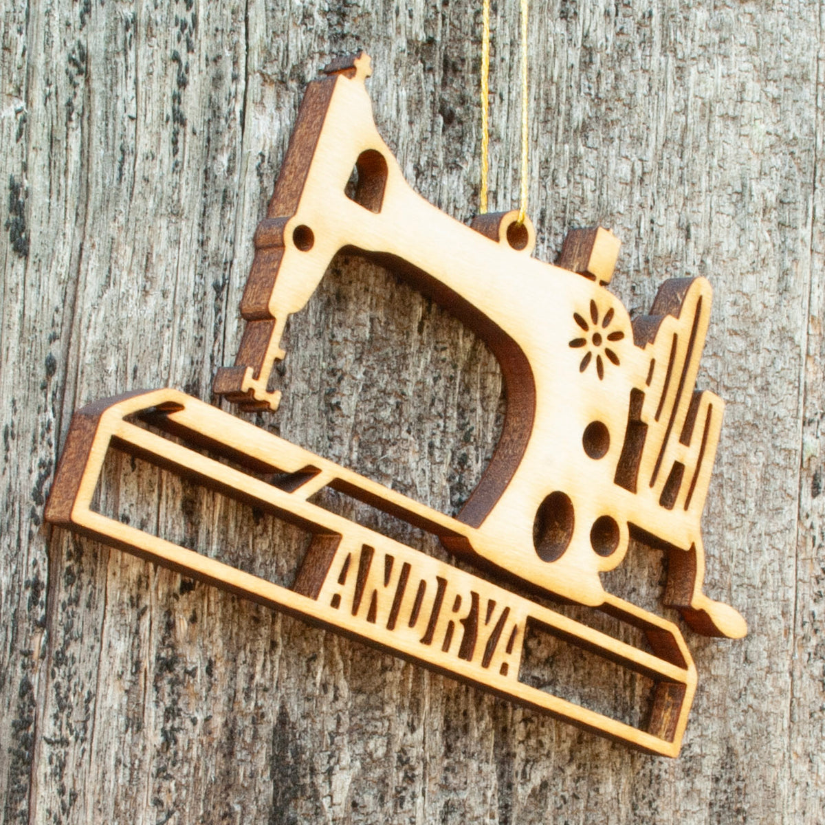 Sewing Machine Personalized Christmas Ornament South Kent Studio