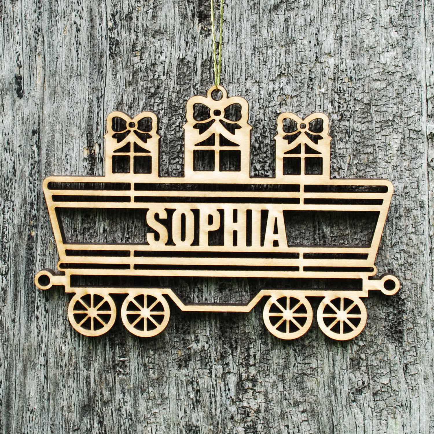 Holiday Train Coal Car Ornament